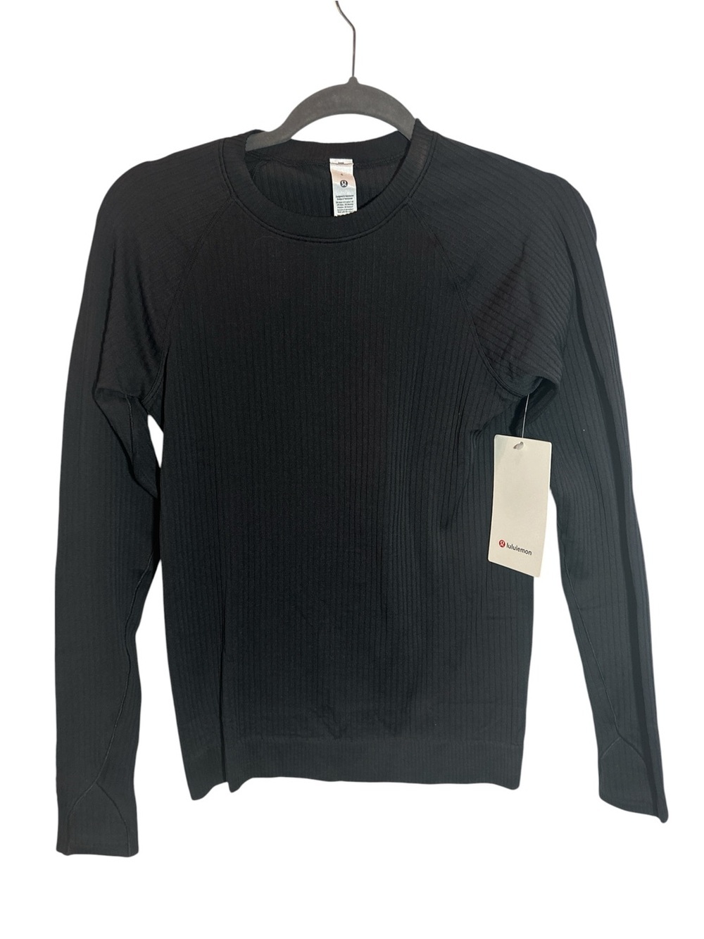 NWT Lululemon Women’s Rest Less Athletic Pullover Black Ribbed Sz 6 Retails $108